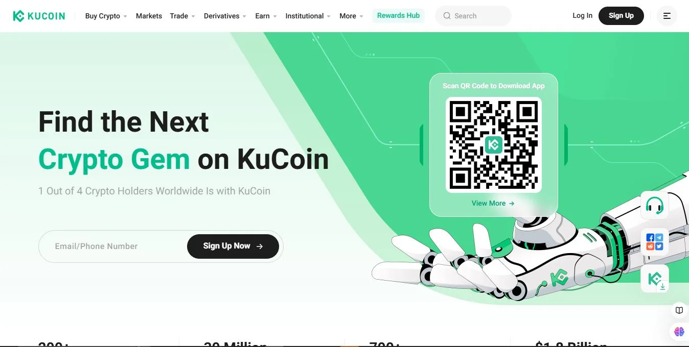 kucoin homepage