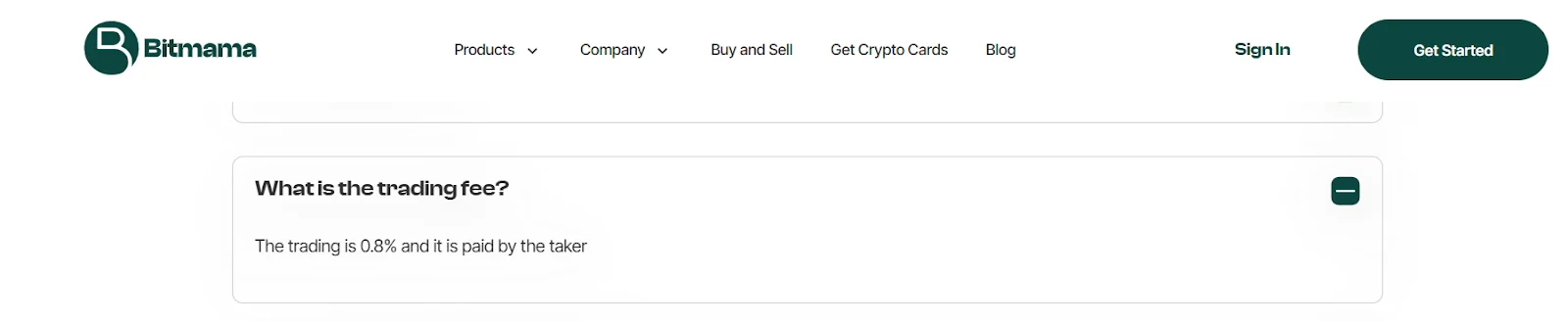 bitmama fees and deposit fees 