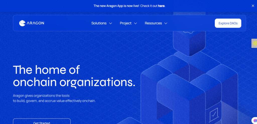 Aragon homepage

