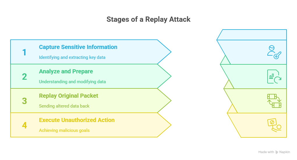 How a replay attack works
