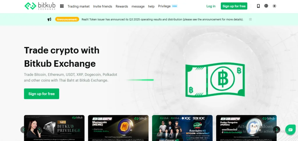 Bitkub homepage 