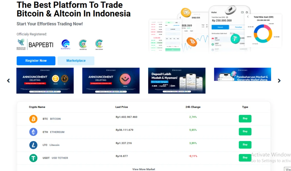 Digitalexchange.id homepage