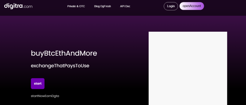 Digitra.com homepage