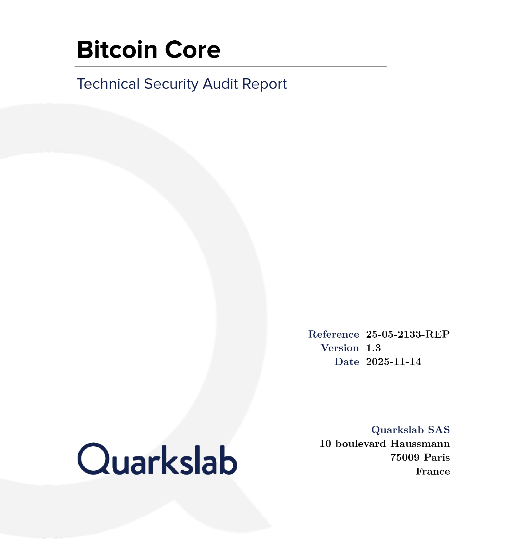 Bitcoin core audit report conducted by Quarkslab