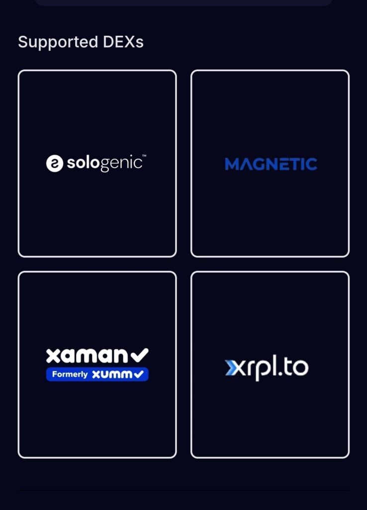 An image showing Ghost Coin's supported Decentralized Exchanges.