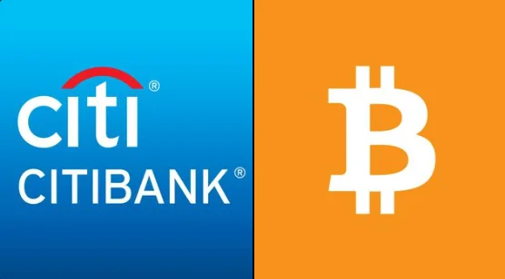CitiBank and Bitcoin logo