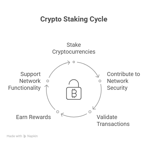 Crypto staking cycle