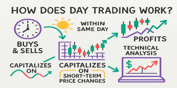 How does day trading work