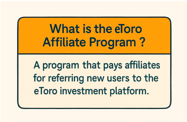 Image showing the definition of eToro Affiliate Program