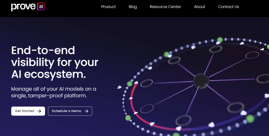 Prove AI homepage