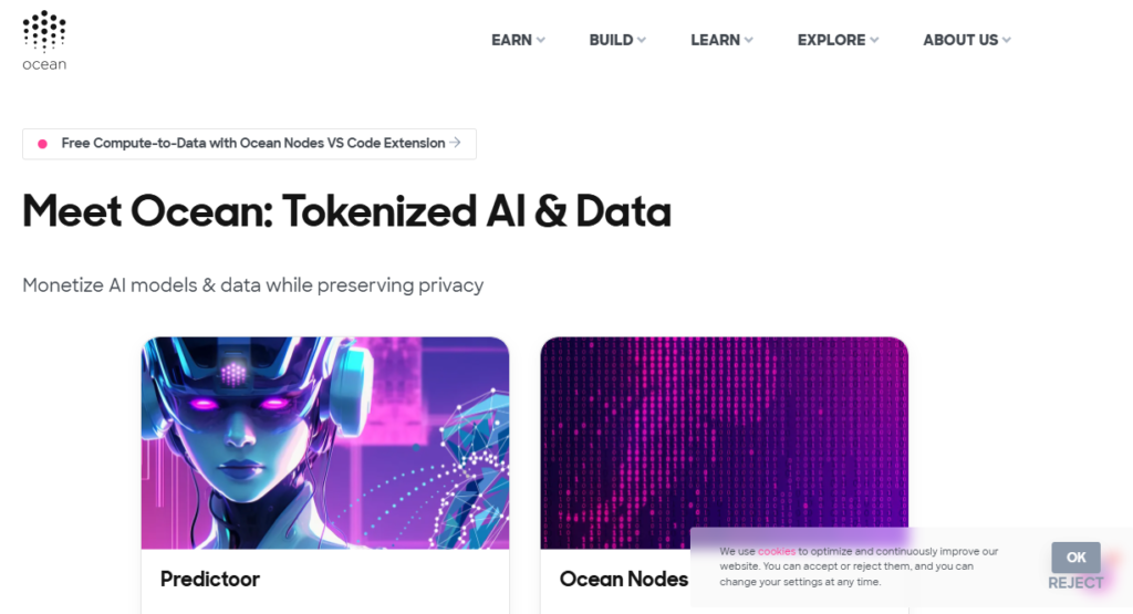 Ocean Protocol homepage