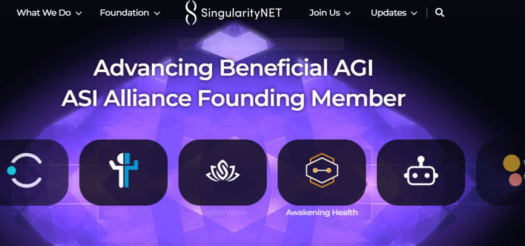 SingularityNet homepage