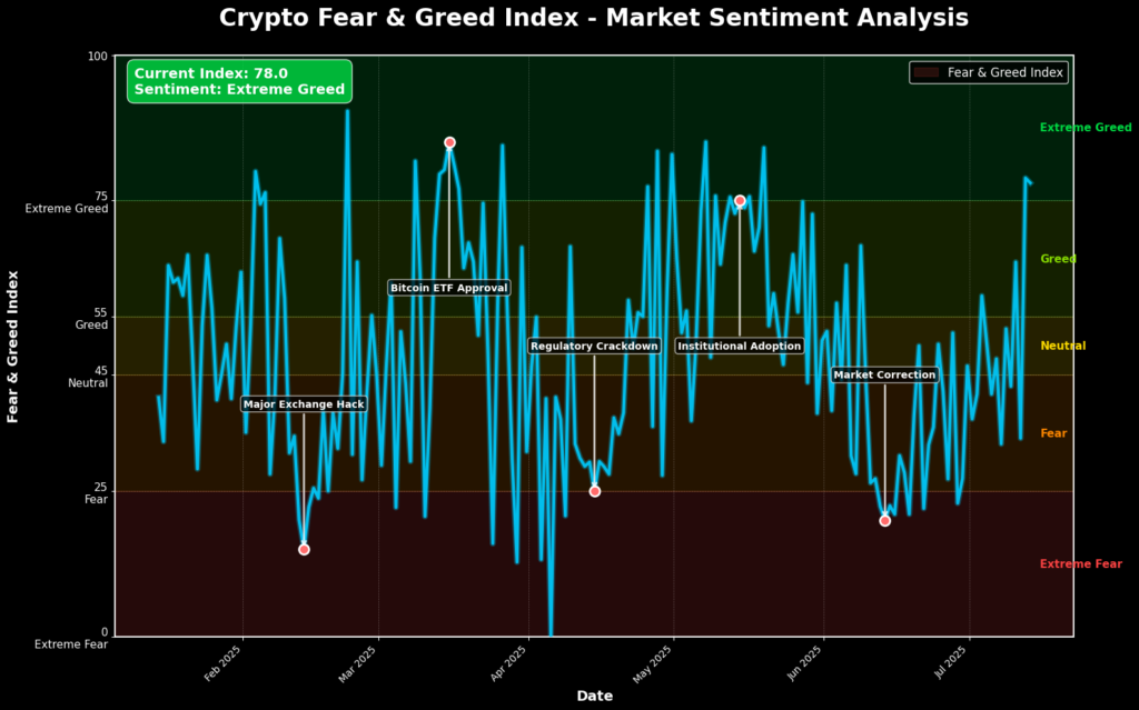 Sample Crypto and Greed Index Graph
