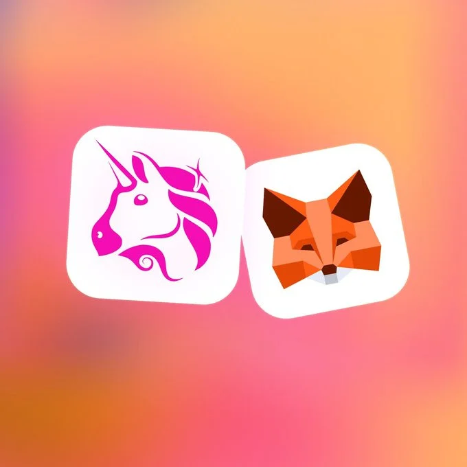 MetaMask and Uniswap logo