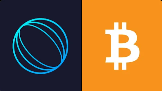 Quantum and Bitcoin logo