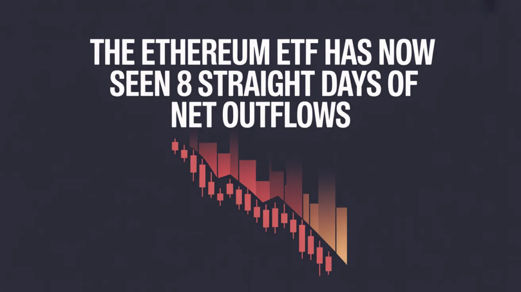 The Ethereum ETF Has Now Seen 8 Straight Days of Net Outflows