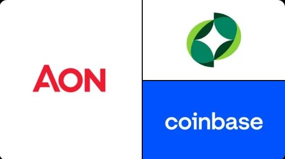 AON, Paxos and Coinbase logo