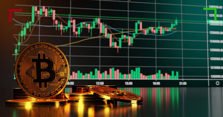 How to make money with bitcoin; Bitcoin sitting in front of a crypto trading screen
