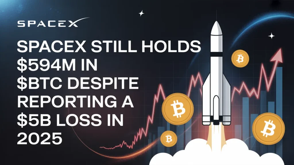 SpaceX Still Holds $594M in BTC Despite Reporting a $5B Loss in 2025