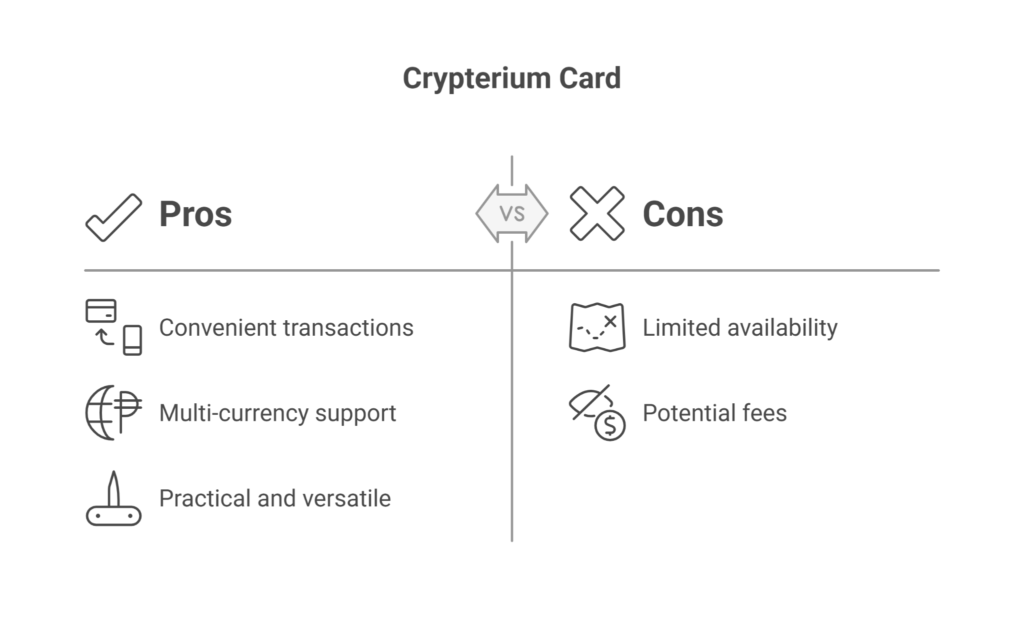 Pros and cons of Crypterium card