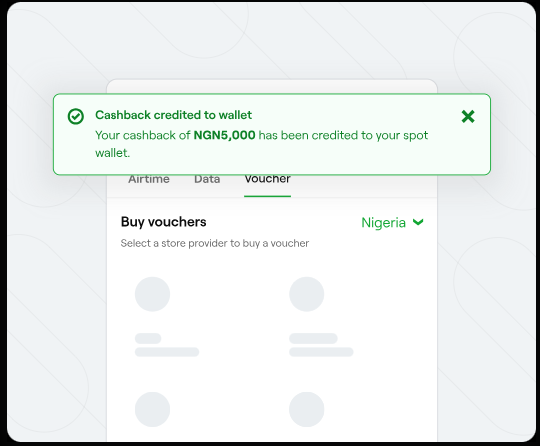 Redeeming Busha cashback
