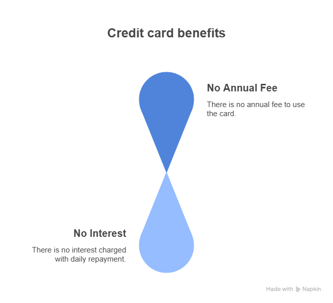 Image showing no annual and no interest fee