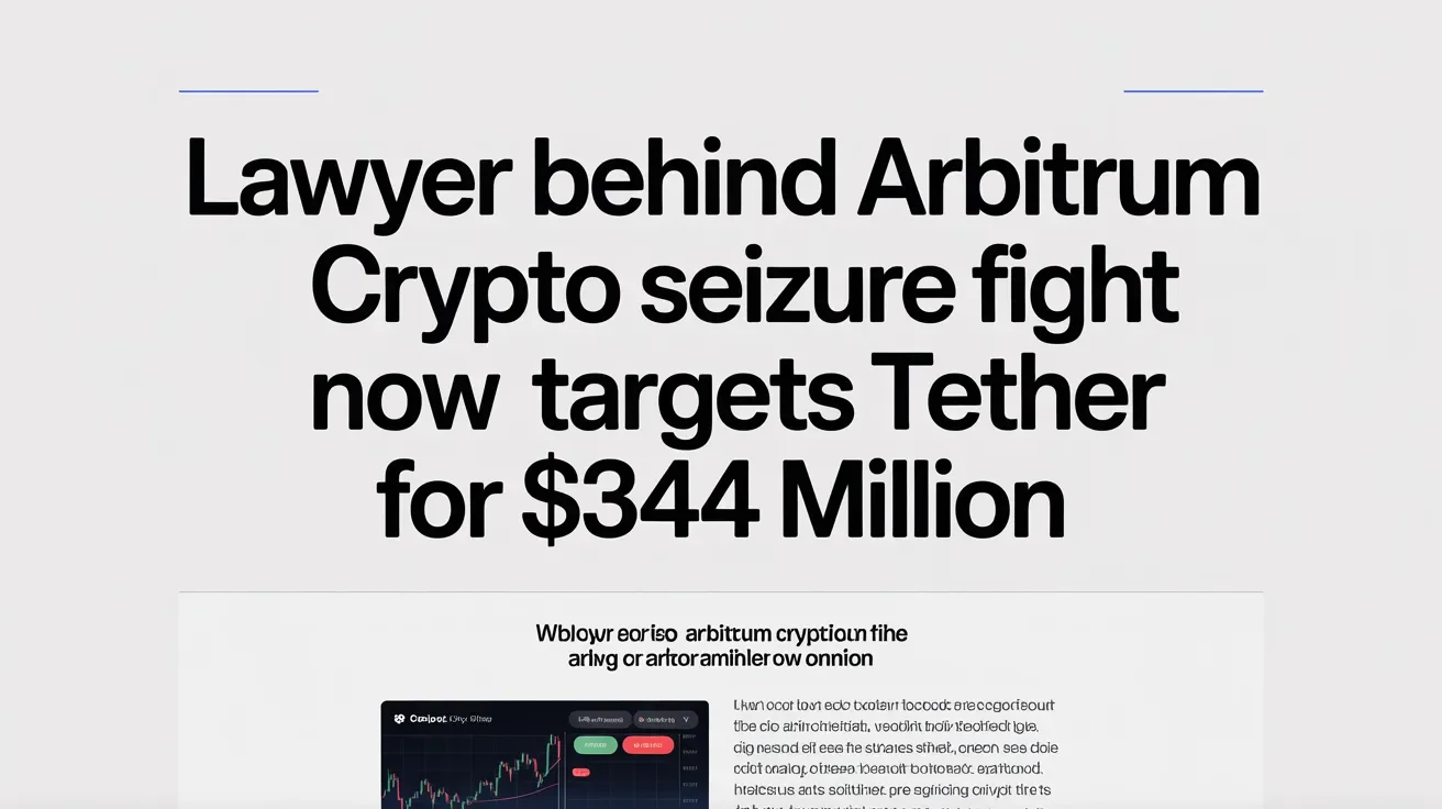 Lawyer Behind Arbitrum Crypto Seizure Fight Now Targets Tether for $344 Million