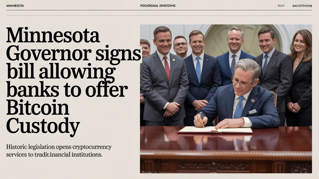 Minnesota Governor Signs Bill Allowing Banks To Offer Bitcoin Custody