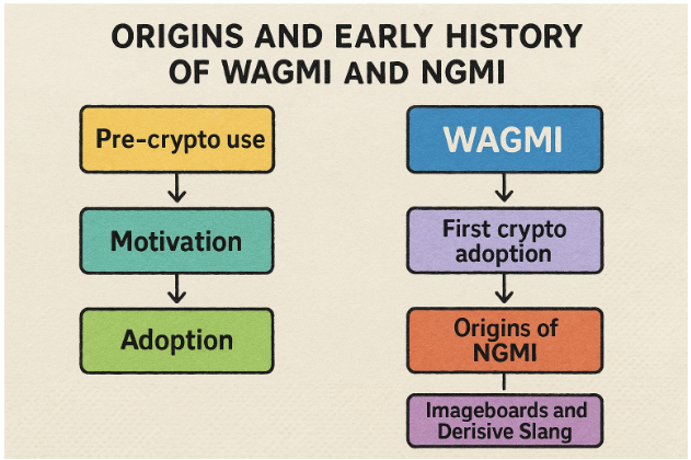 Image showing the origins and early history of the WAGMI and NGMI