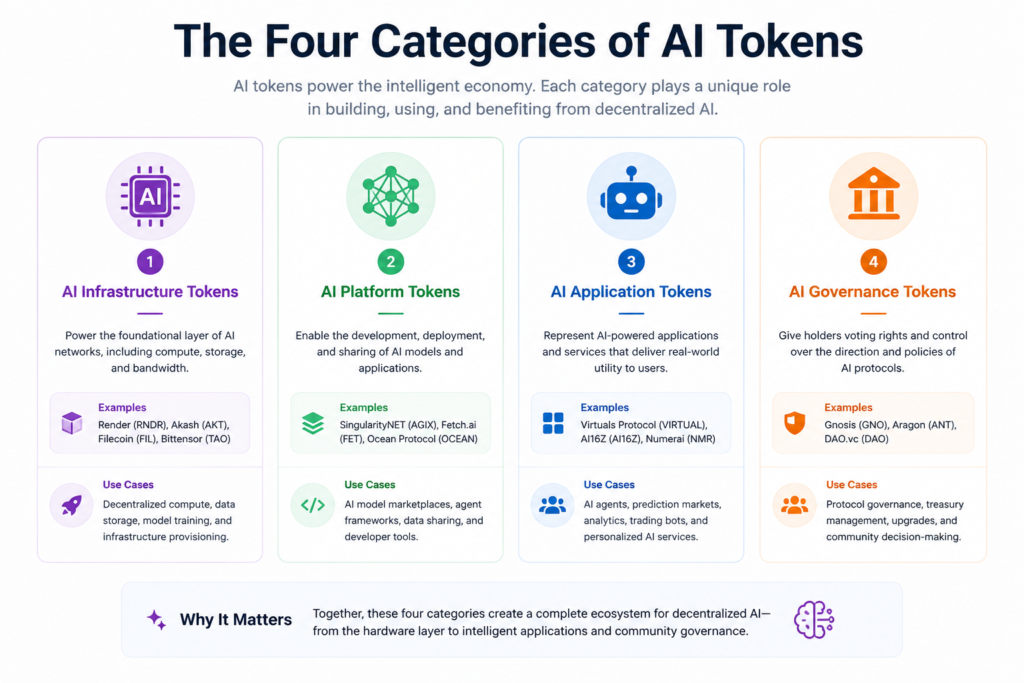the four categories of AI tokens