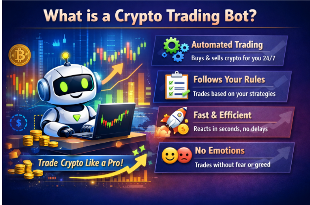 Image showing the text “What is crypto trading bot?