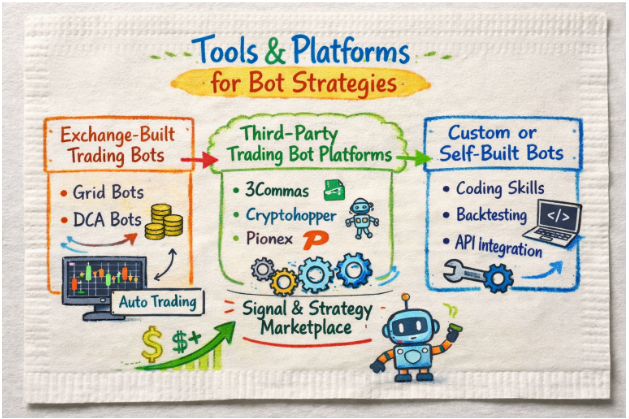 Image showing the tools and platforms for bot strategies