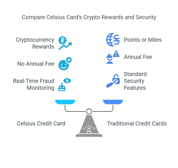 Comparison of Celsius Credit Card Features with Traditional Cards