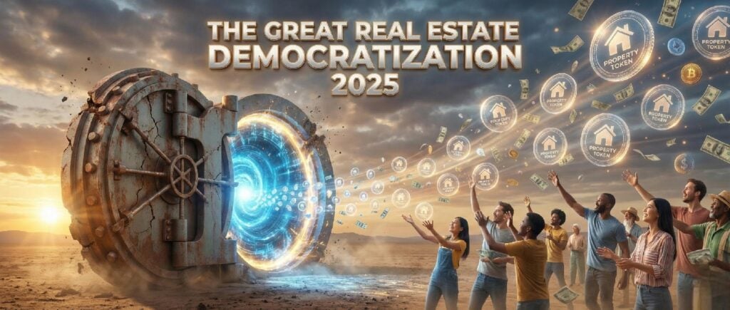 An image showing the global acceptance of real estate tokenization and democratization