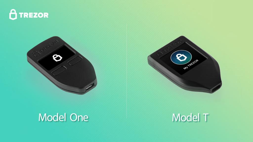 Trezor Products - The Wallets Model One & Model T. Source: CoinCodex