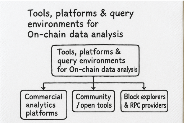 Image showing the tools and platforms for On-chain data Analysis
