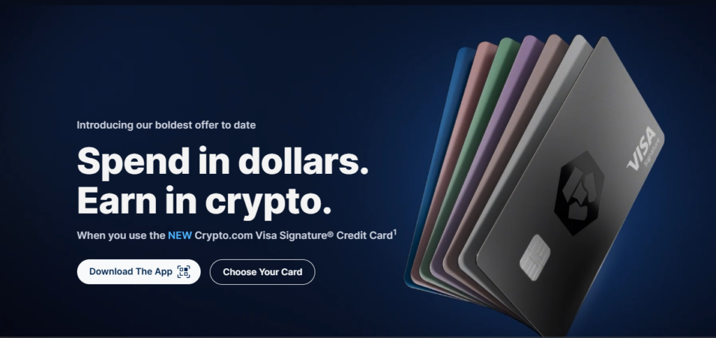 Crypto.com Visa 卡主页