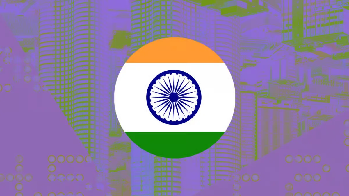 Circular Indian flag 