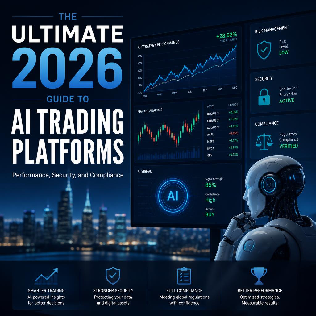 A banner describing the title of the article, consisting of a robot, sample price charts, and more.