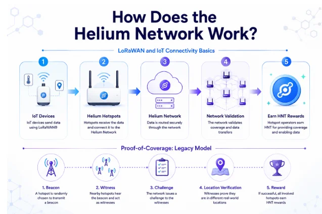 Image showing how the helium network works